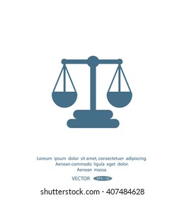Scales balance vector icon