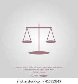 Scales balance vector icon