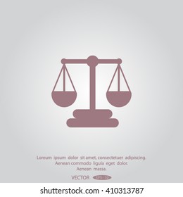 Scales balance vector icon