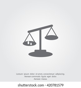 Scales balance vector icon