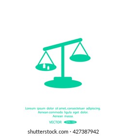 Scales balance vector icon