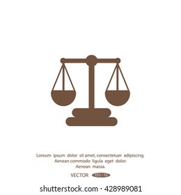 Scales balance vector icon