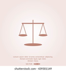 Scales balance vector icon