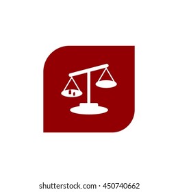 Scales balance vector icon