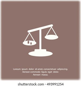 Scales balance vector icon