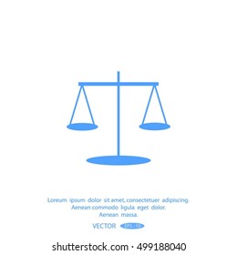 Scales balance vector icon