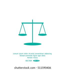 Scales balance vector icon