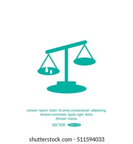 Scales balance vector icon