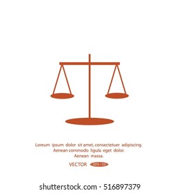 Scales balance vector icon