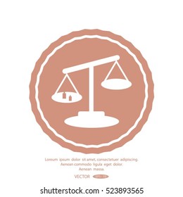 Scales balance vector icon