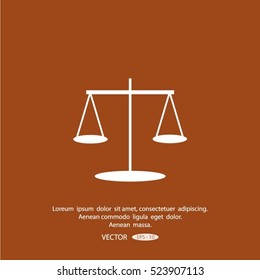 Scales balance vector icon