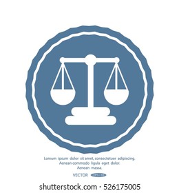 Scales balance vector icon