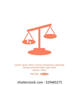 Scales balance vector icon