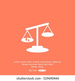 Scales balance vector icon