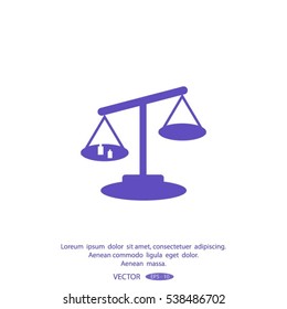 Scales balance vector icon