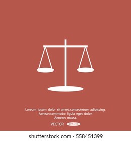 Scales balance vector icon