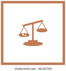 Scales balance vector icon