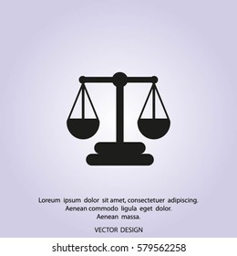 Scales balance vector icon
