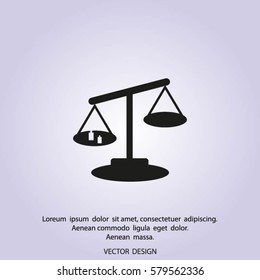 Scales balance vector icon