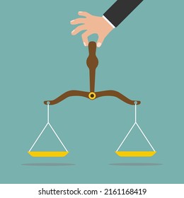Scales and balance. Vector illustration