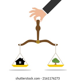 Scales and balance. Vector illustration