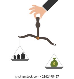 Escala y equilibrio. Ilustración del vector