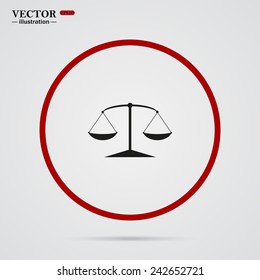 Scales balance , vector illustration, EPS 10