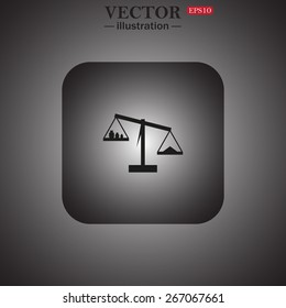 Scales balance, web icon. vector design