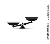 Scales black icon. Vector scale simple illustration.