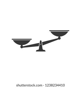 Scales black icon. Vector scale simple illustration