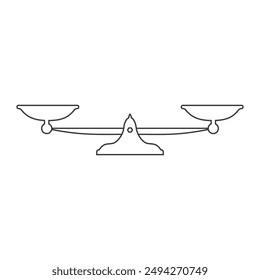 Scales black icon. Vector scale simple illustration