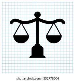 scales - black vector icon