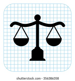 scales - black  vector icon