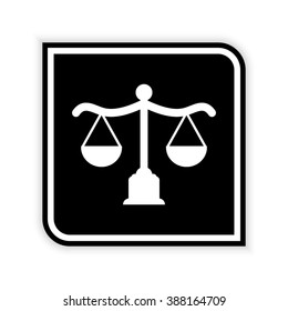 scales  - black vector icon