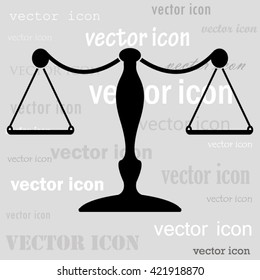 scales black vector icon