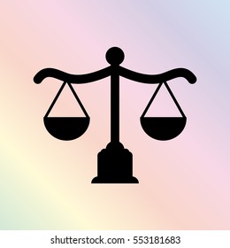 scales  - black vector icon