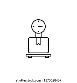 scales box goods icon. Element of logistics icon for mobile concept and web apps. Thin line scales box goods icon can be used for web and mobile on white background