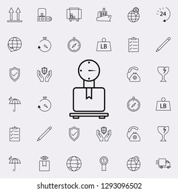 scales box goods icon. logistics icons universal set for web and mobile