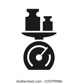 Scales calibration tools. Icon.