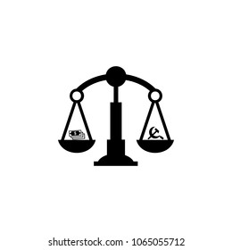 Scale Justice Icon Vector Illustration Logo Stock Vector (Royalty Free ...