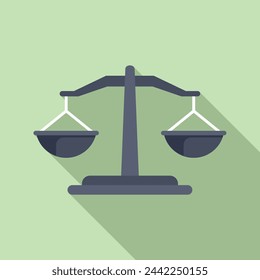 Scales control product icon flat vector. Business search control. Online access