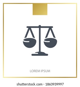 scales court icon. Vector illustration EPS 10.
