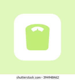 scales, diet flat icon on white, scales pictogram, vector illustration