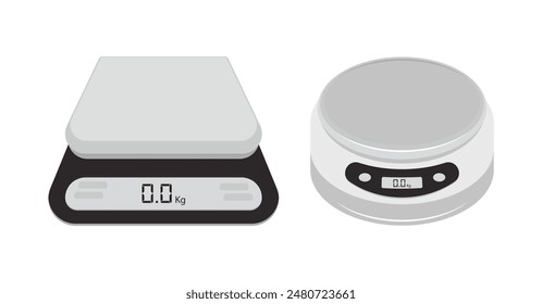 scales digital flat design black silver vector illustration isolated white background