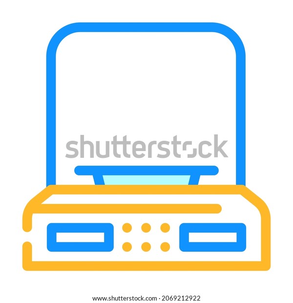 scales digital gadget color\
icon vector. scales digital gadget sign. isolated symbol\
illustration