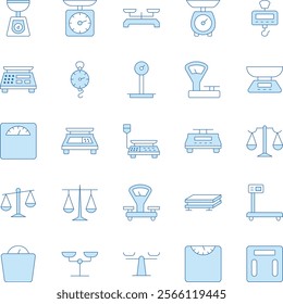 Scales duotone vector icons pack