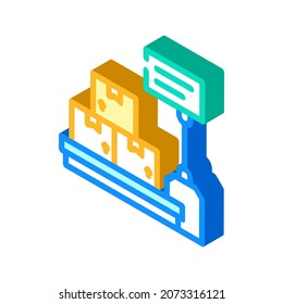 escala el vector de iconos isométricos del equipo. señal del equipo de escalas. ilustración de símbolo aislado
