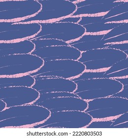 Scales Feathers Texture Seamless Vector Pattern