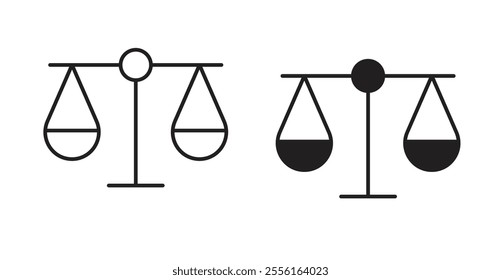 Scales Filled flat icons set for apps and web ui designs.