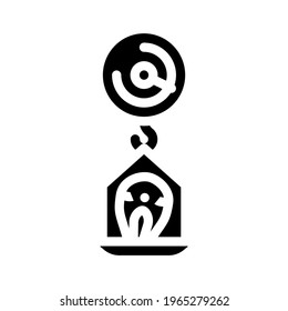 scales with fish glyph icon vector. scales with fish sign. isolated contour symbol black illustration